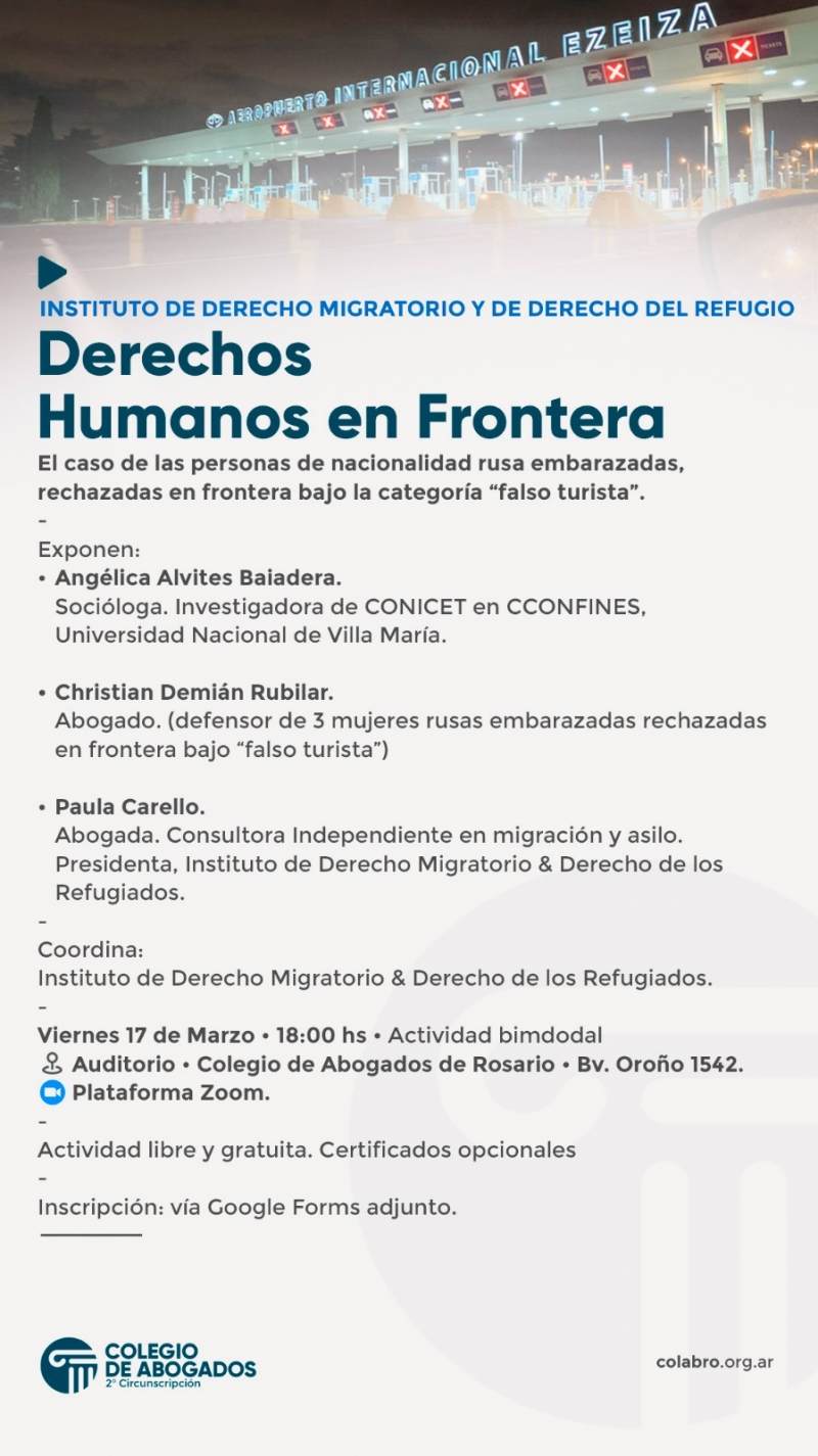 Derechos humanos en frontera. El caso de las personas de nacionalidad rusa embarazadas, rechazadas en frontera bajo la categoría “falso turista” - 17/03/2023